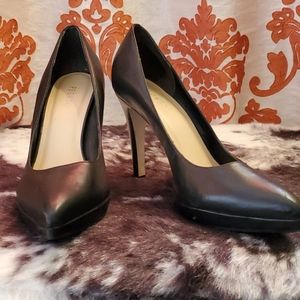 Pegabo Black Leather Stilleto